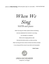 When We Sing SATB choral sheet music cover
